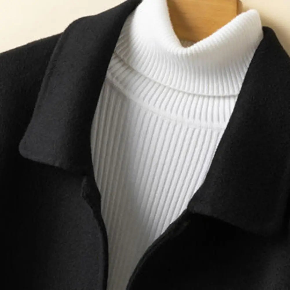 Winter Coat Single-breasted Lapel Mid Length