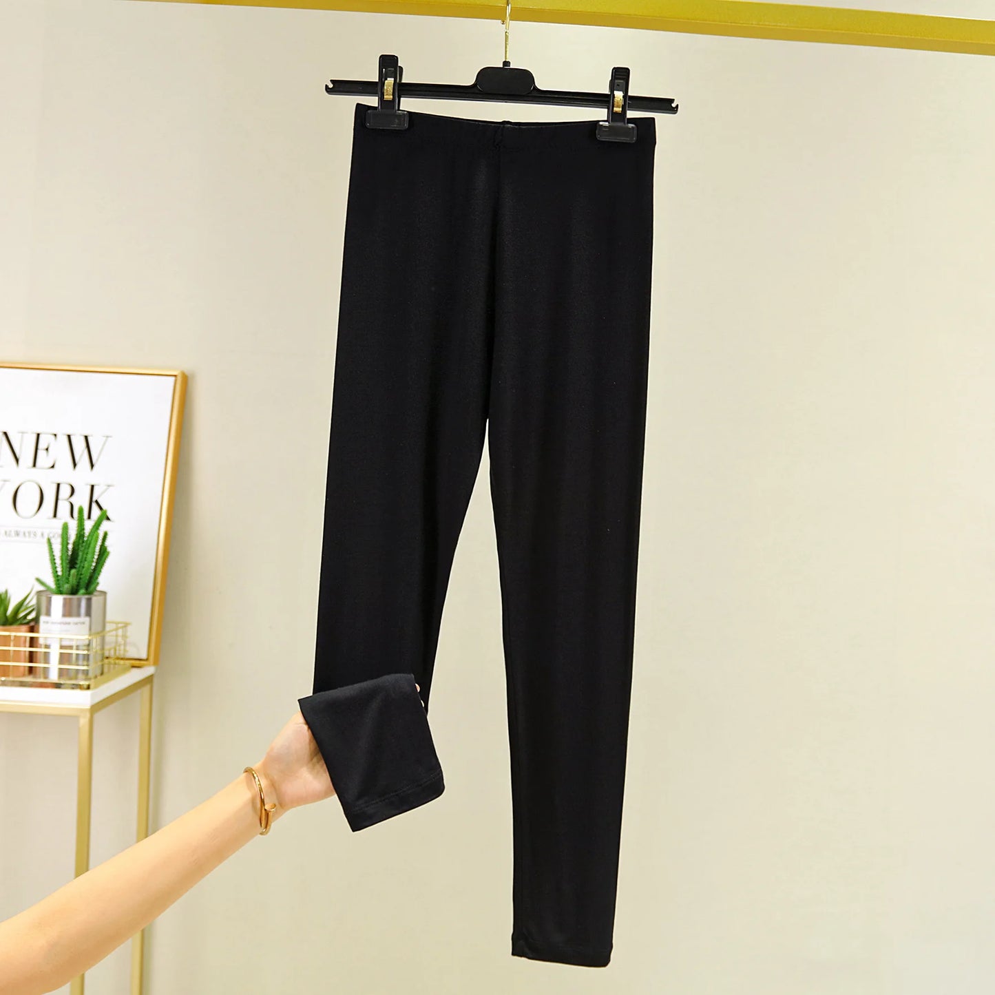 Cotton big leggings elastic comfortable pure color