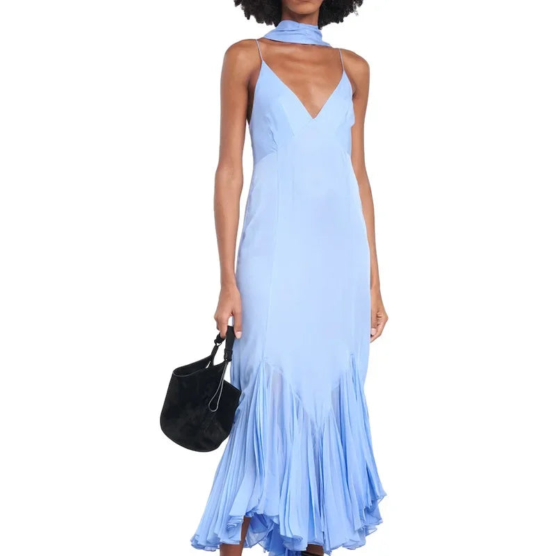 FashionableTank Dress Long A- Line Sexy