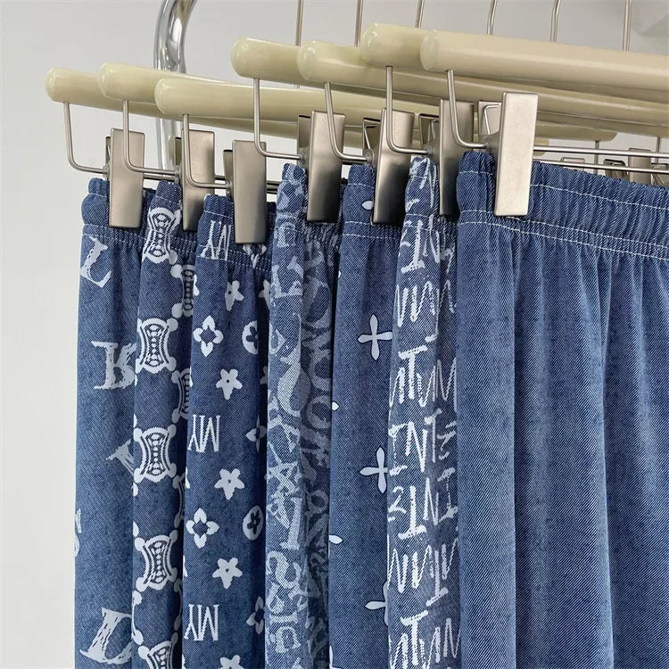 Ice Silk Wide Leg, High Waist Pant