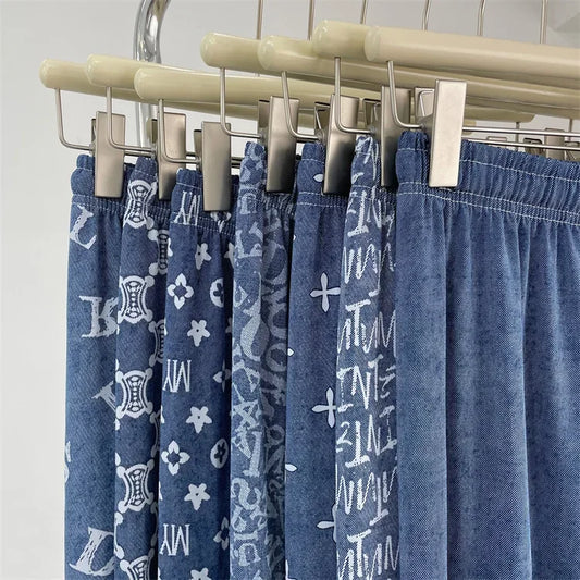 Ice Silk Wide Leg, High Waist Pant