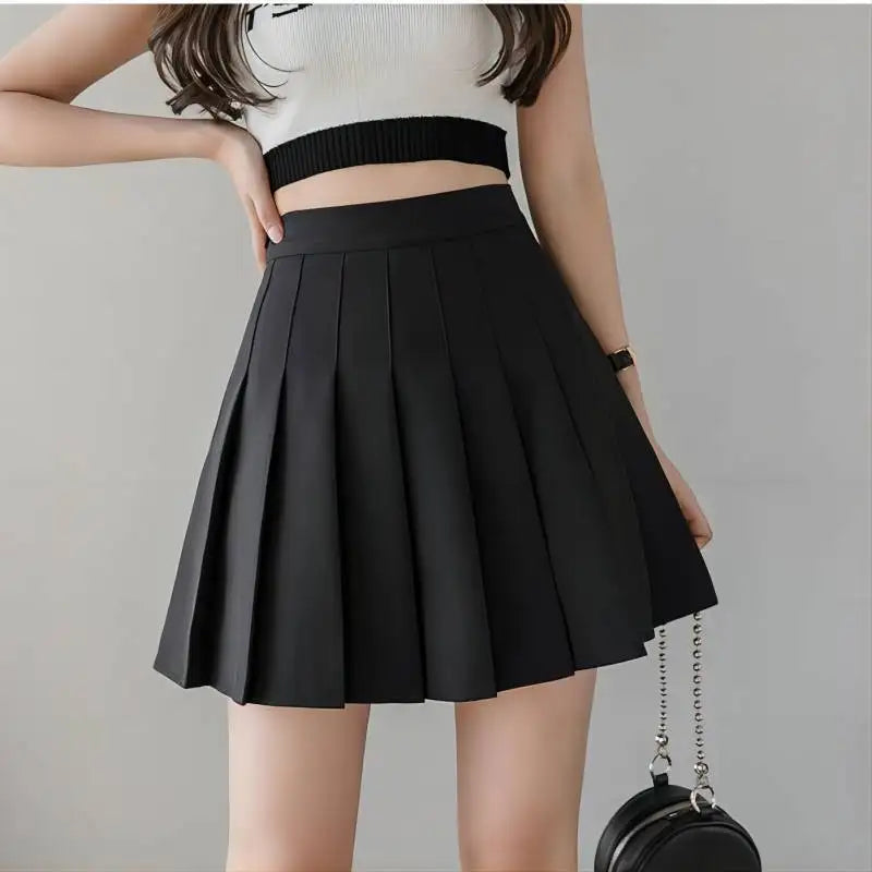 Pleated High Waist Mini Tennis, Dance Skirt