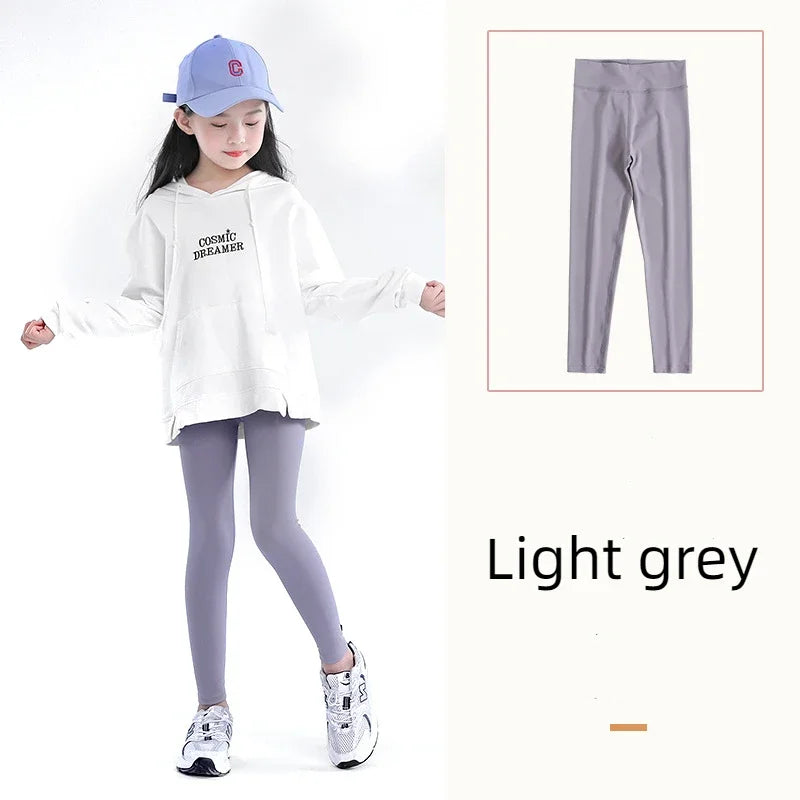 Kid Leggings Girl Thin Tights Sweatpants 2+y