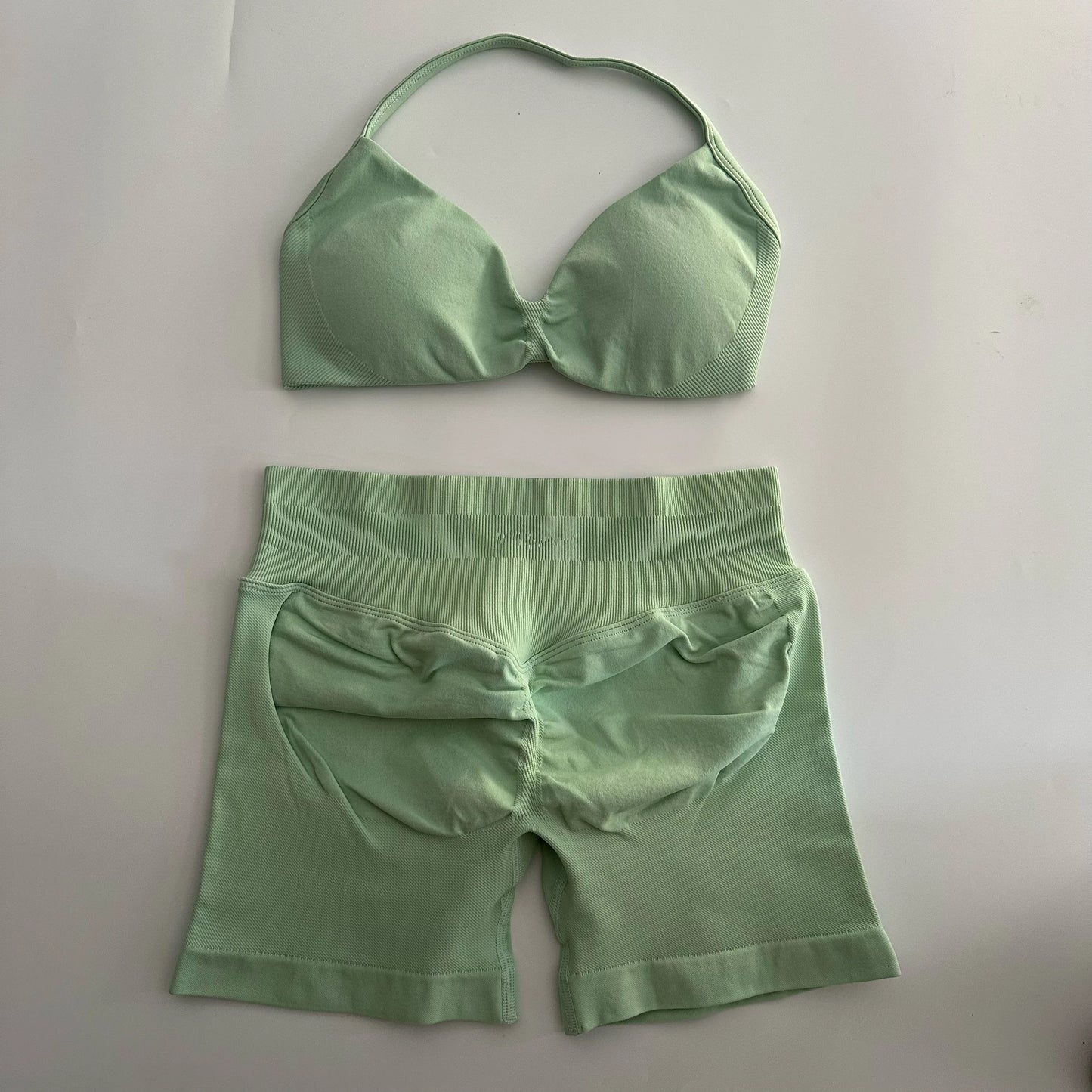 Yoga Gym Set Seamless Strappy Yoga Bra Top