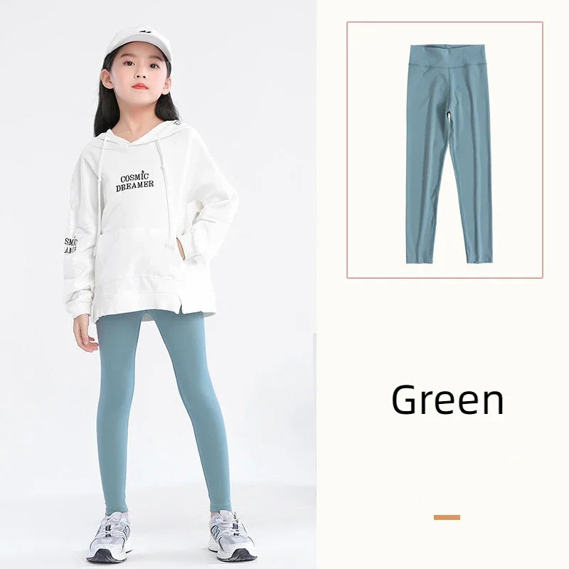 Kid Leggings Girl Thin Tights Sweatpants 2+y