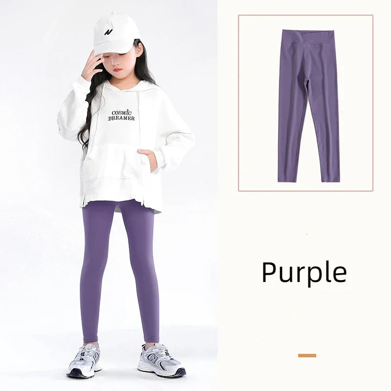 Kid Leggings Girl Thin Tights Sweatpants 2+y