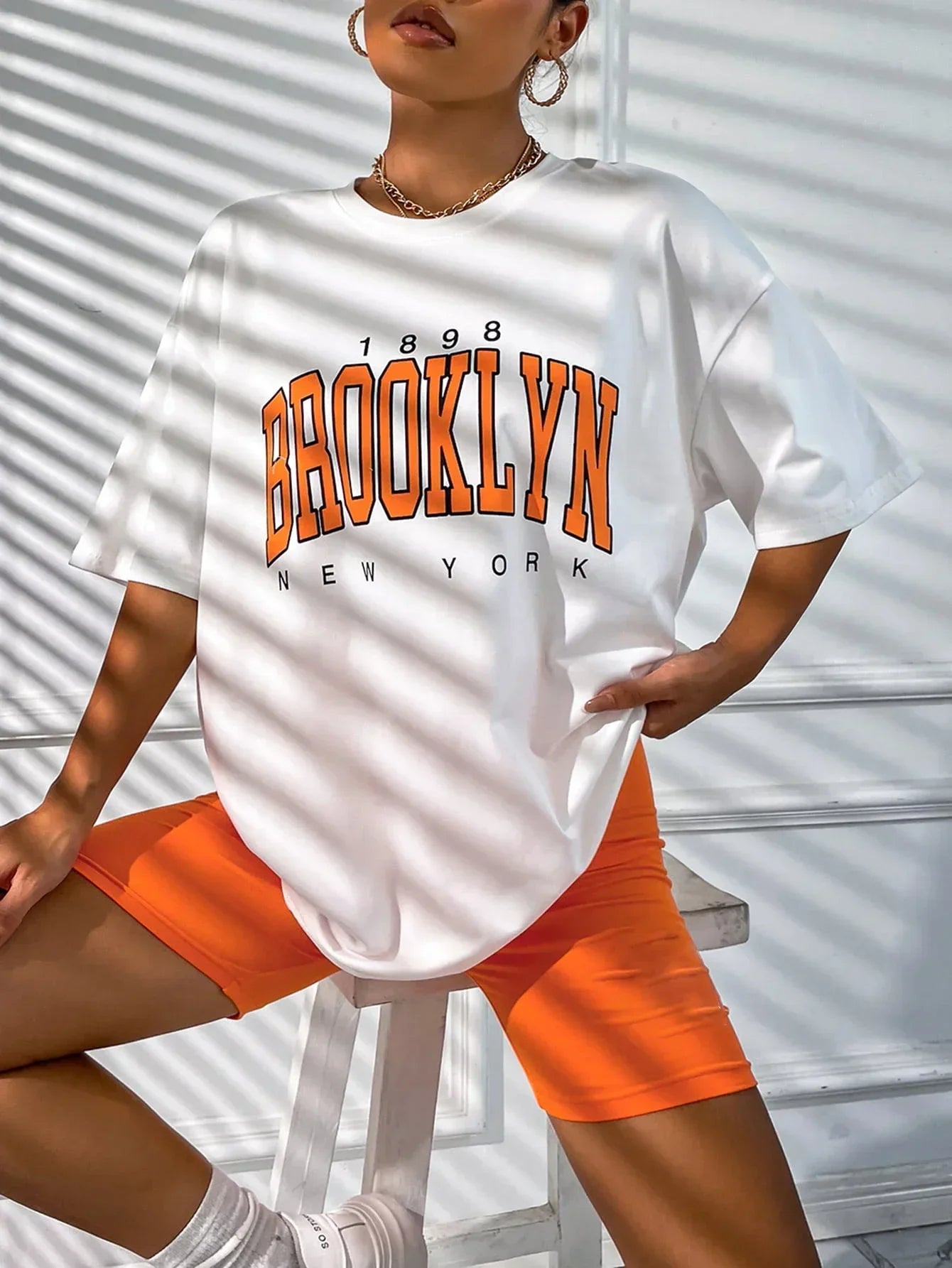 Brooklyn New York T-Shirts Oversize Short Sleeve