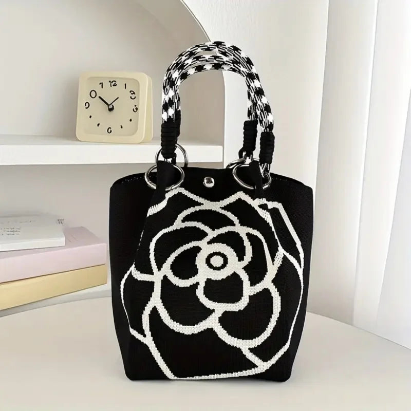 Portable Handbag Large Capacity Knitted Tote Bag