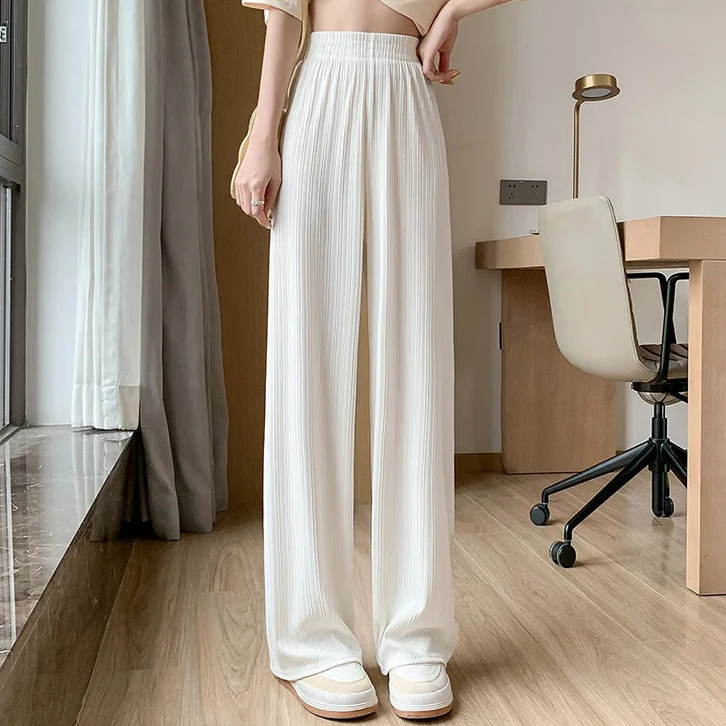 Ice Silk Wide-leg Pants