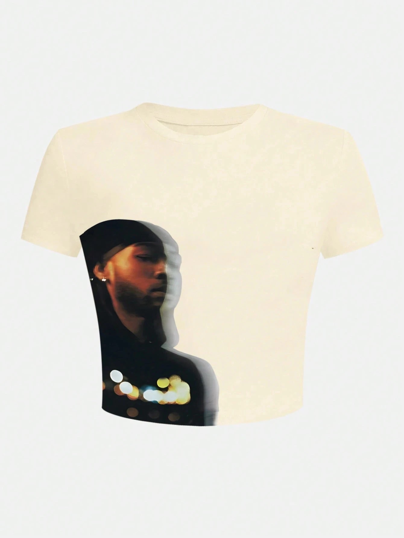 Figure Graphic Cropped T-Shirt  Daily Wear T-Shirt