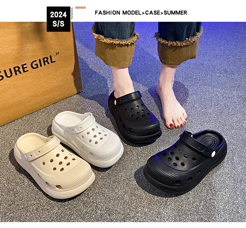 Fashionable Clogs,Wear-Resistant  Thick-Soled
