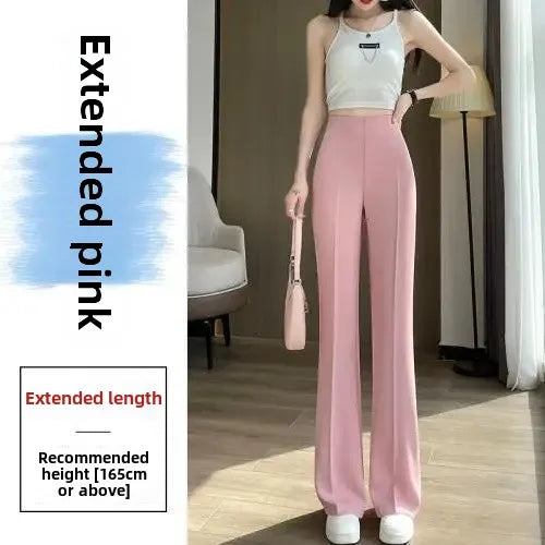 Silk Suit Straight-Leg Casual Bell Bottoms