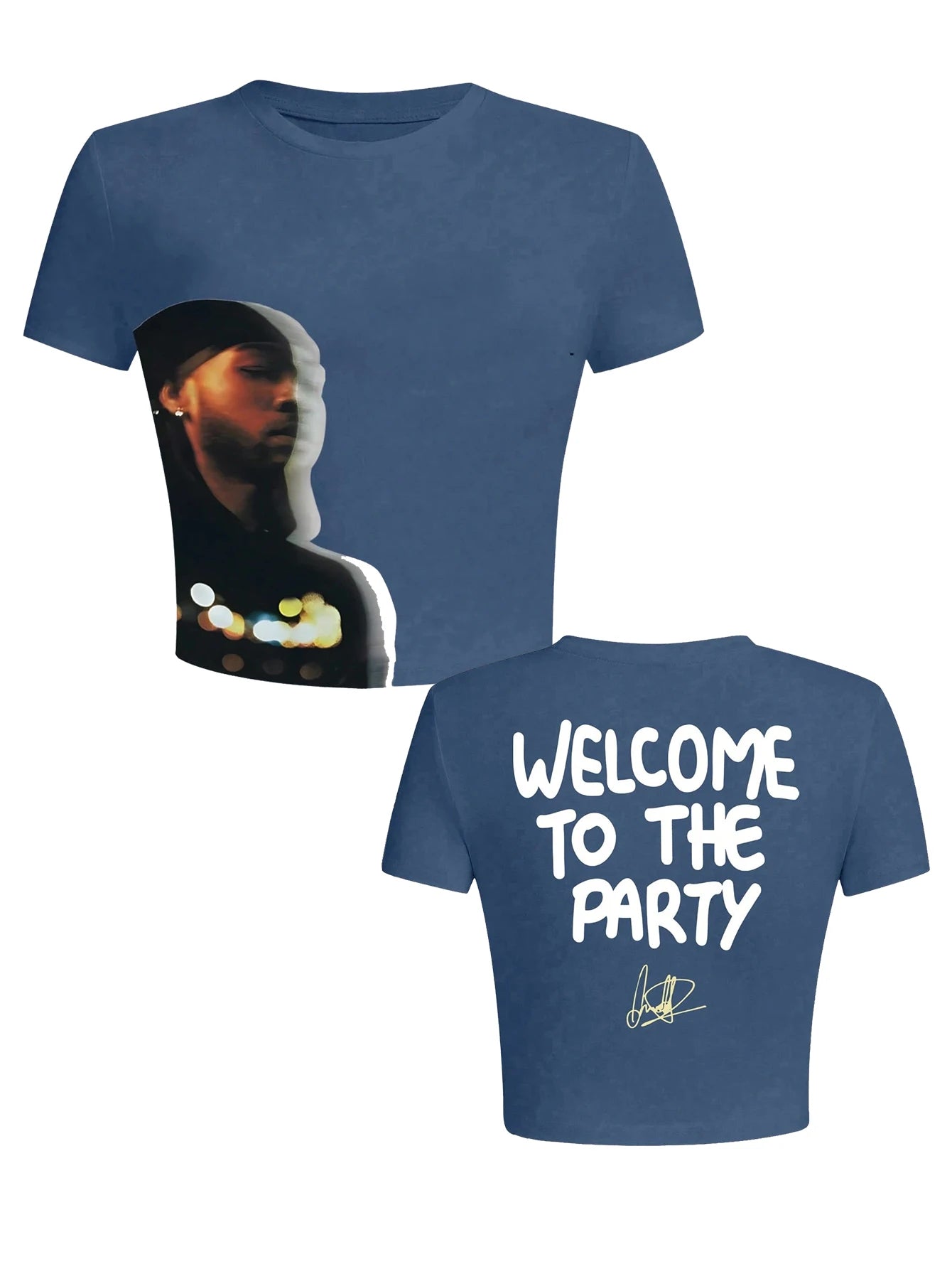 Figure Graphic Cropped T-Shirt  Daily Wear T-Shirt