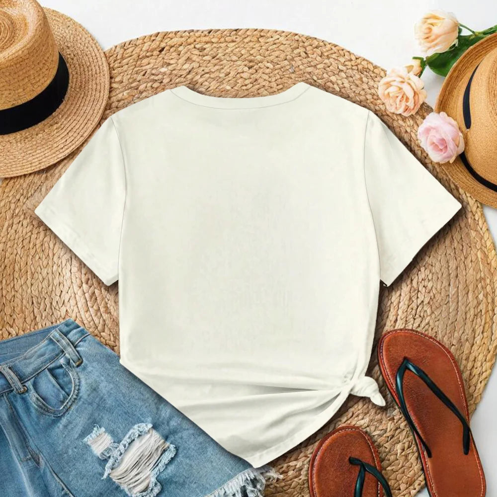 "LOVE FASHION" Design White T-shirt