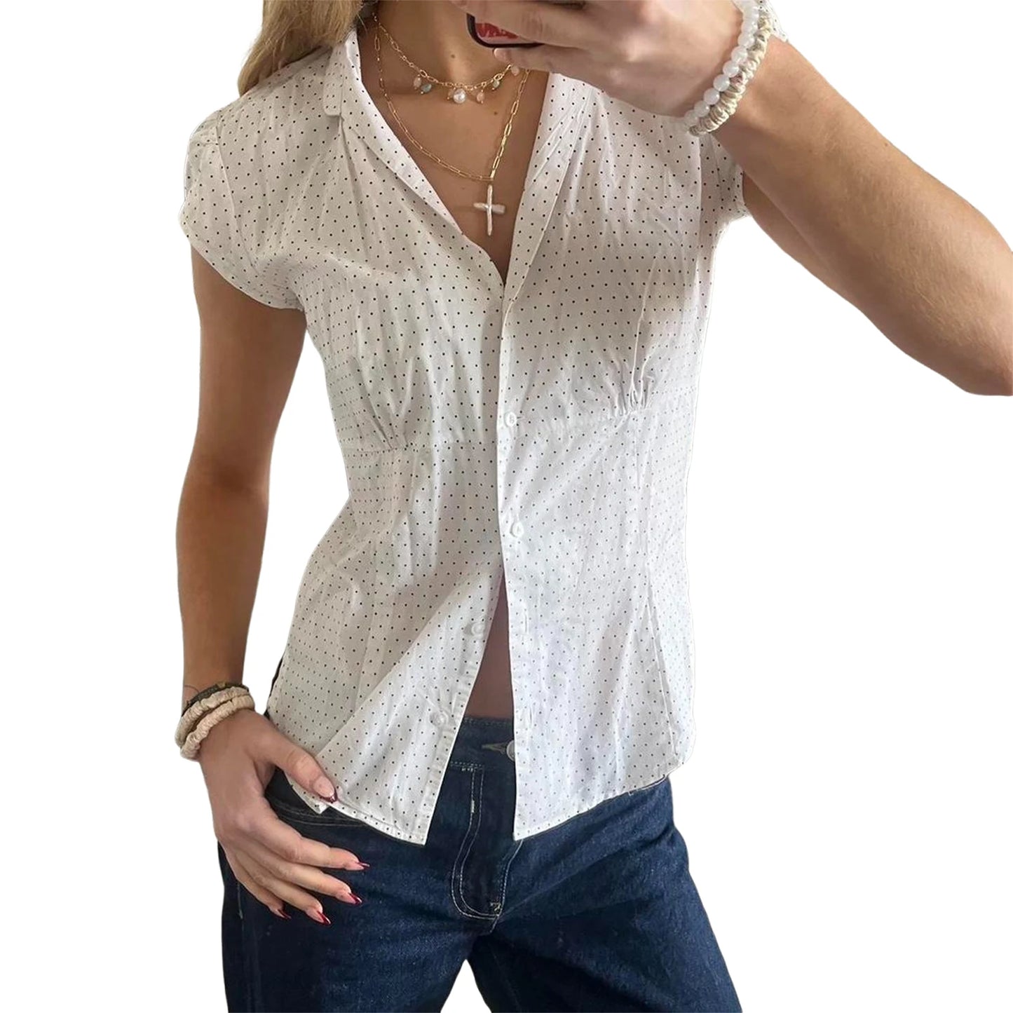 V-Neck Sleeveless Tank Top with Ruffle Hem