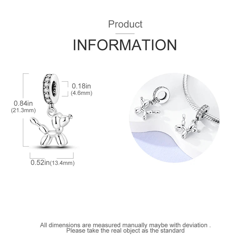 Hot Sale Charms 925 Silver Poodle Charms