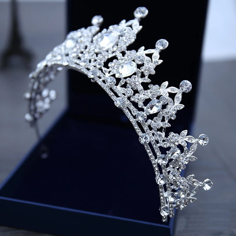 Wedding Hair Tiara Crown Silver Color Tiaras