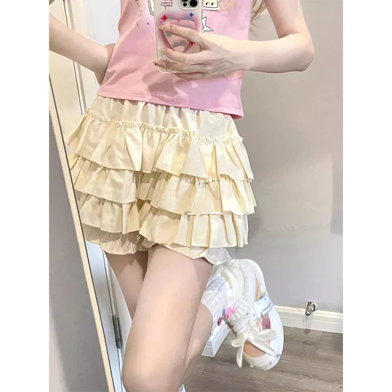 Sweet Ruffles Mini A Line Skirts