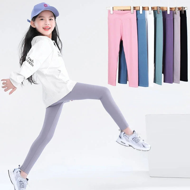 Kid Leggings Girl Thin Tights Sweatpants 2+y