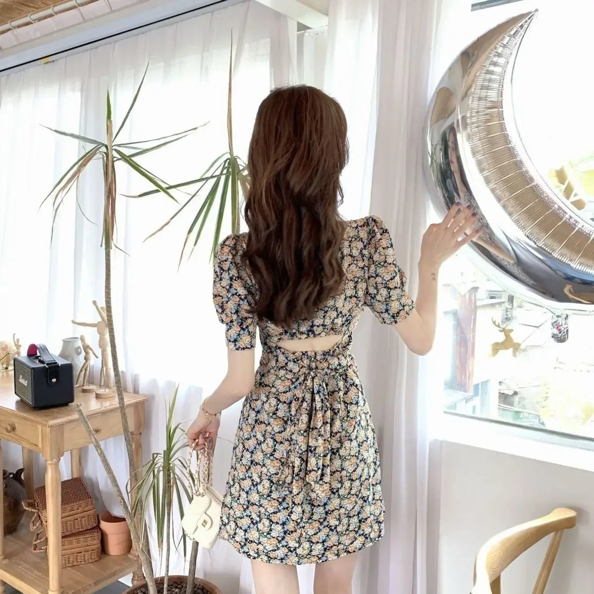 Short Backless Open Back Dress