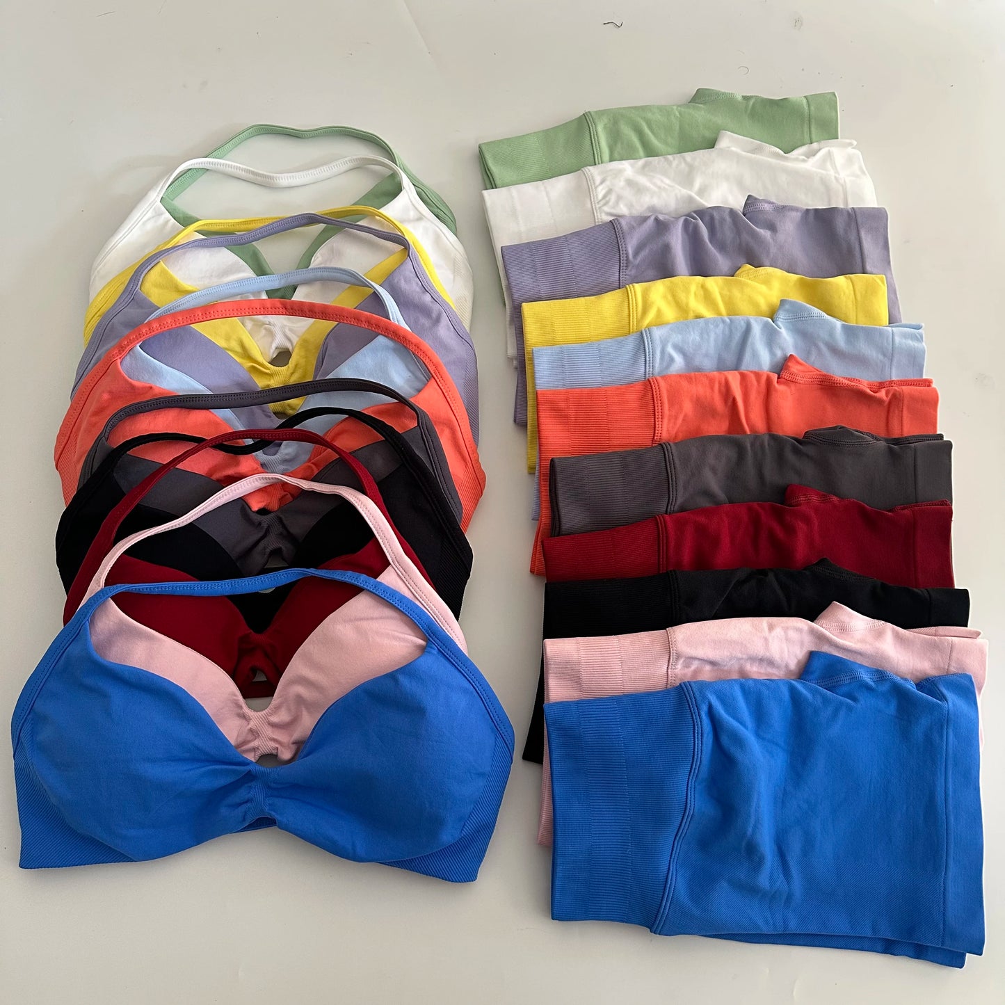 Yoga Gym Set Seamless Strappy Yoga Bra Top