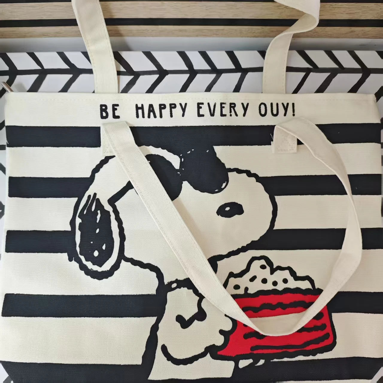 Snoopy Cute Print Tote bag, shoulder bag