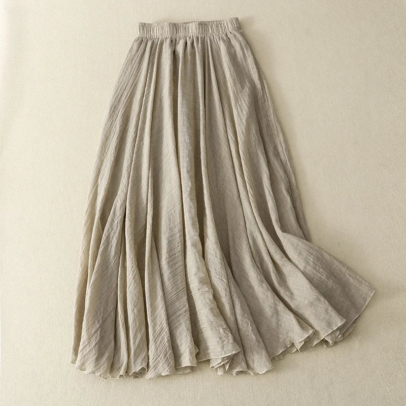 Cotton Double Layer Half Skirt