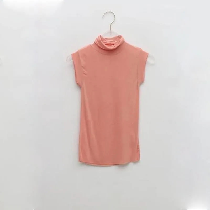 Blouse Sleeveless  Turtleneck Corset Tops