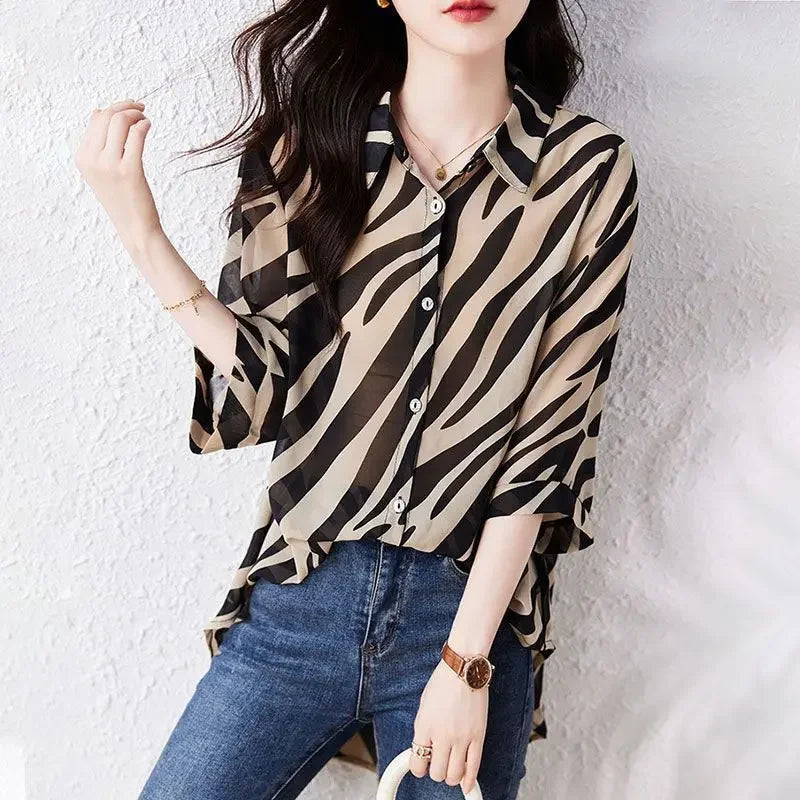 Shirts Chiffon Full Long Sleeve