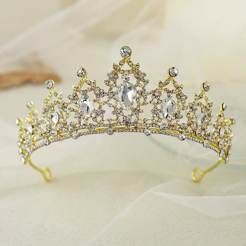 Wedding Hair Tiara Crown Silver Color Tiaras