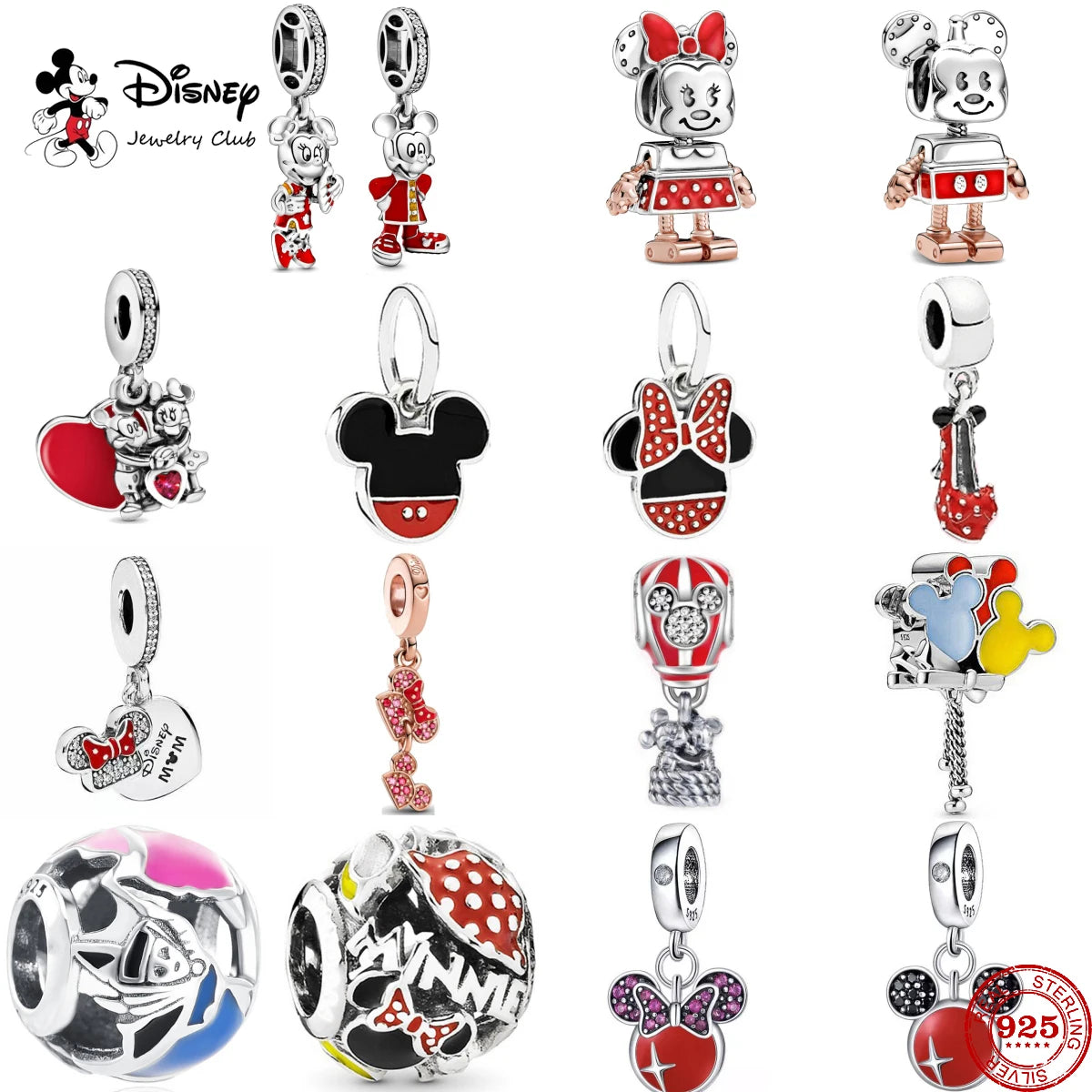 Disney Robot Minnie Mickey Mouse Balloon Charms
