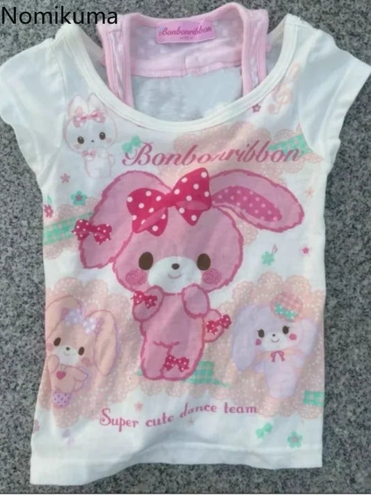 T shirts Crop Tops Cute Animal Print