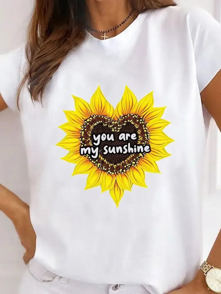 Sunflower Style Trend  Fashion Graphic Sleeve