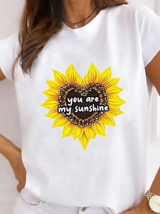 Sunflower Style Trend  Fashion Graphic Sleeve