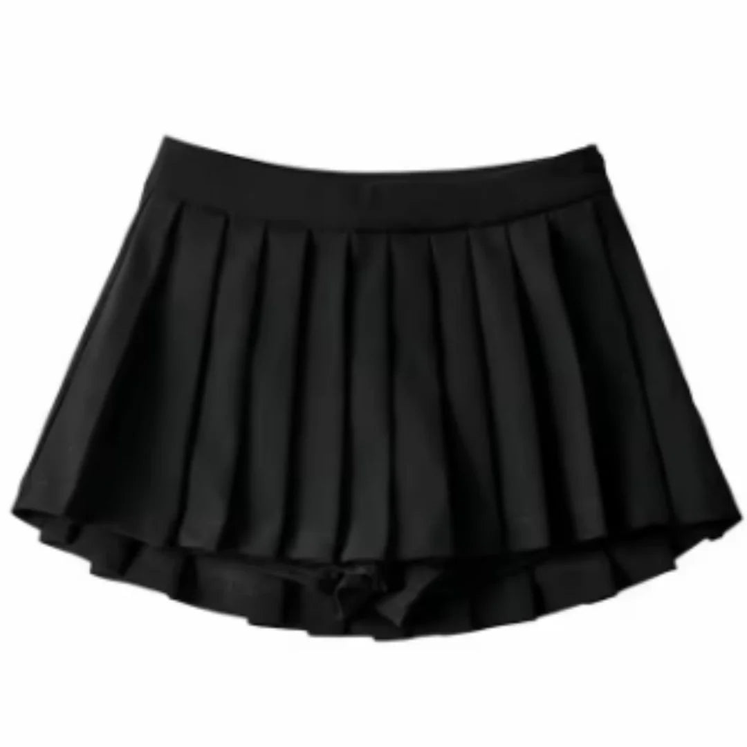 Pleated High Waist Mini Tennis, Dance Skirt