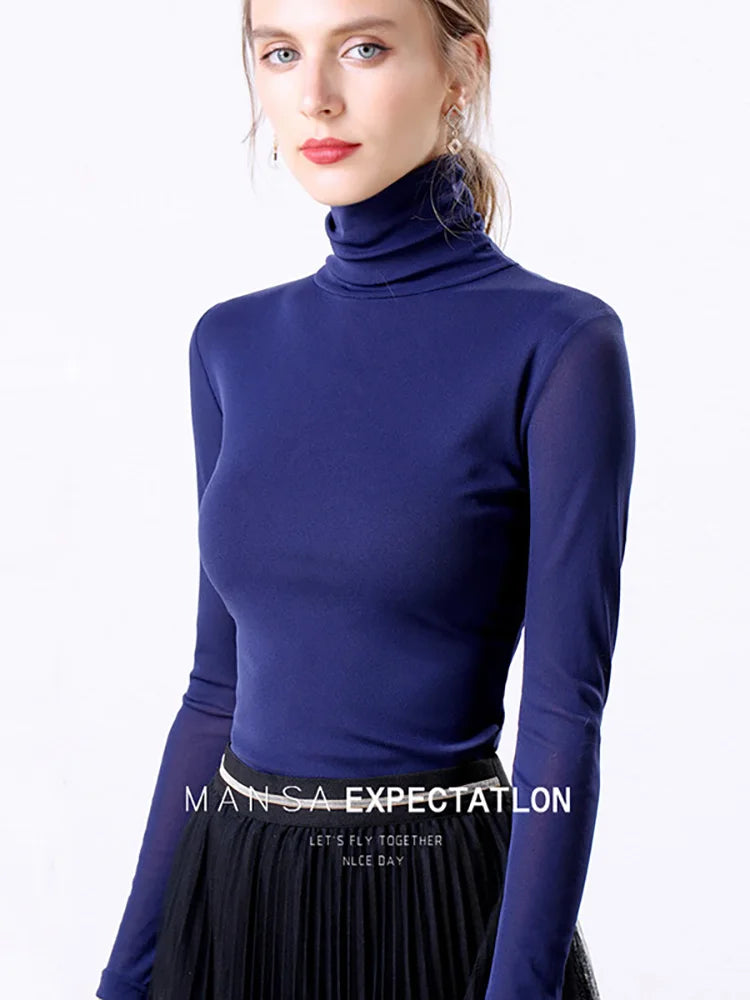 Long Sleeve Turtleneck Blouse