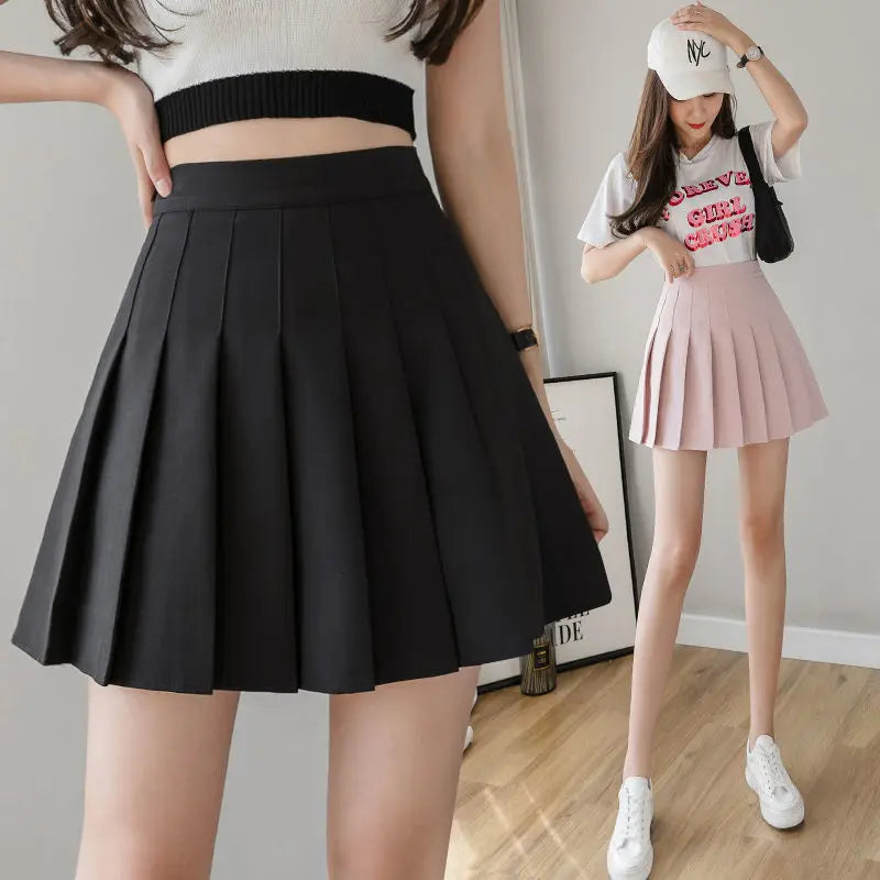 Pleated High Waist Mini Tennis, Dance Skirt