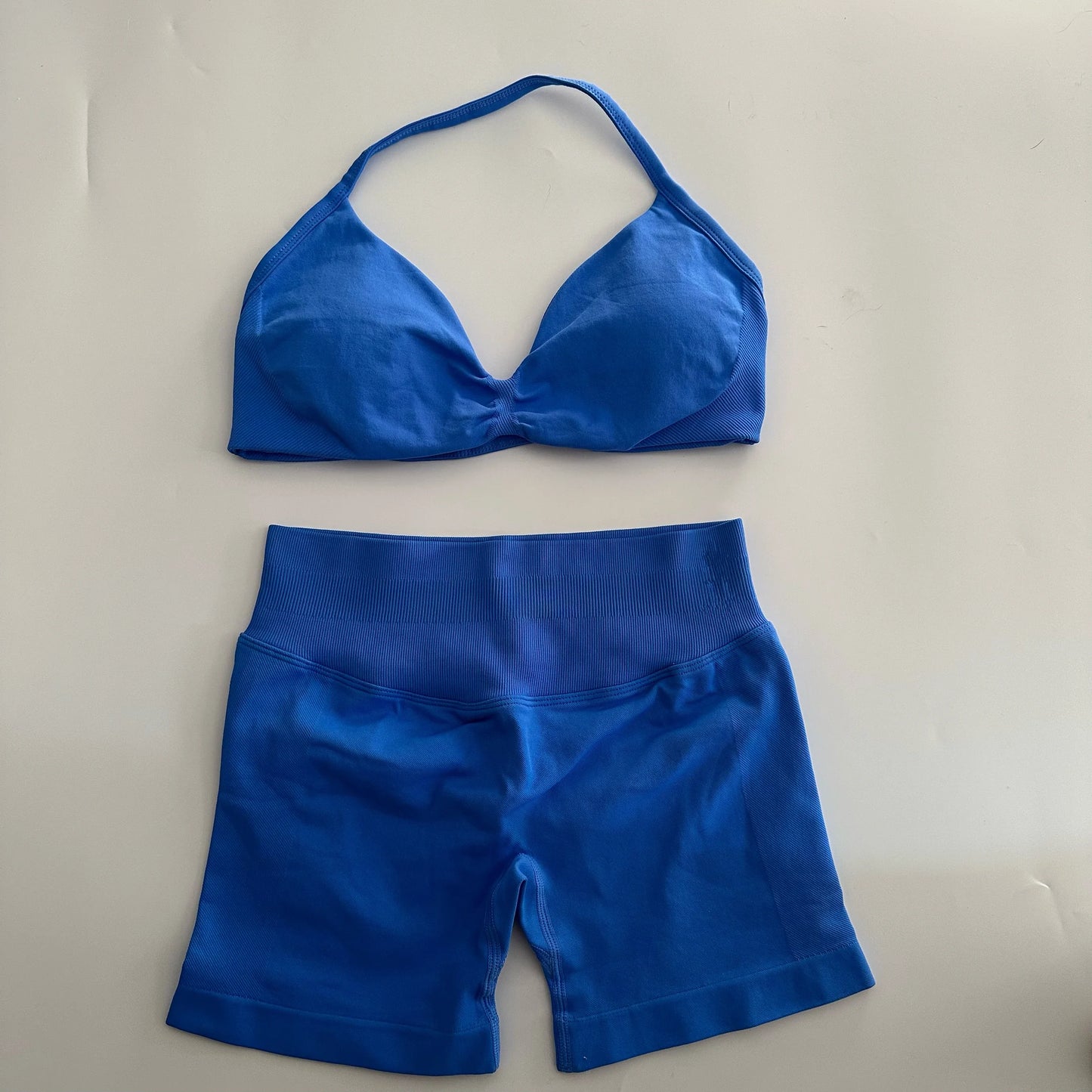 Yoga Gym Set Seamless Strappy Yoga Bra Top