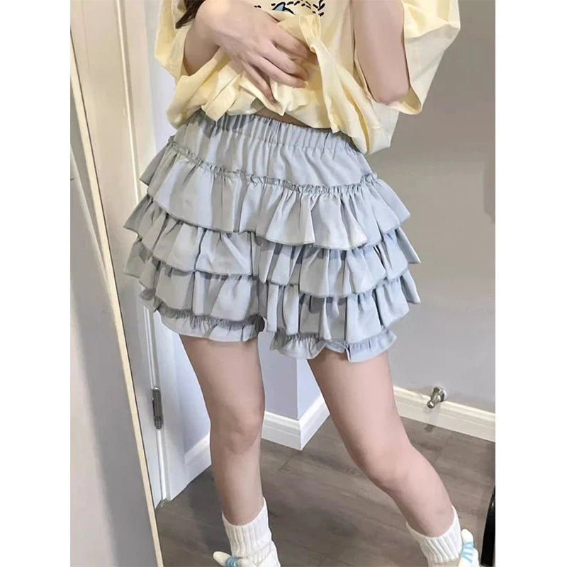 Sweet Ruffles Mini A Line Skirts