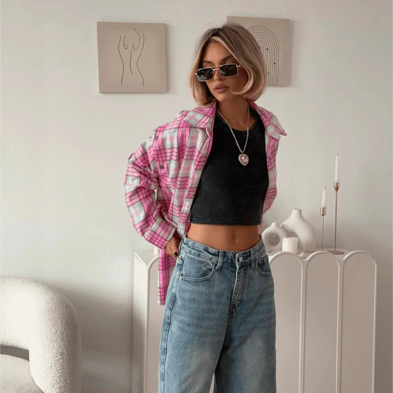 Casual Printed Patchwork Contrast Long Sleeve