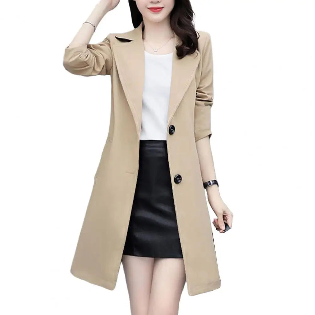 Trench Coat Mid Length Pockets, Belt