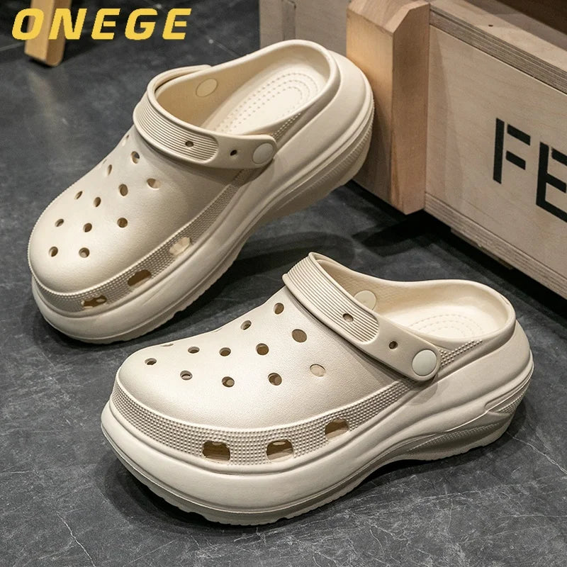 Fashionable Clogs,Wear-Resistant  Thick-Soled