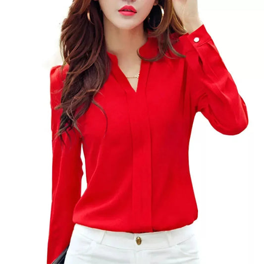 Long Sleeve Shirt V Neck