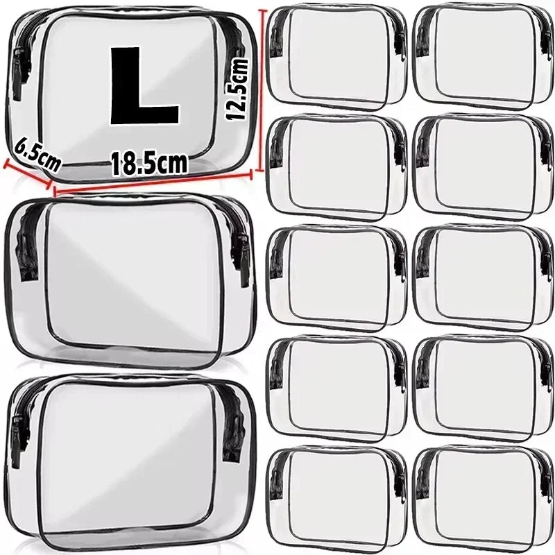 1/20pcs Transparent Makeup Cosmetic Bag Beauty Case