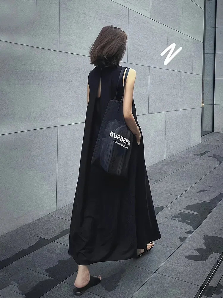 Sleeveless Vest Unique Backless Dress