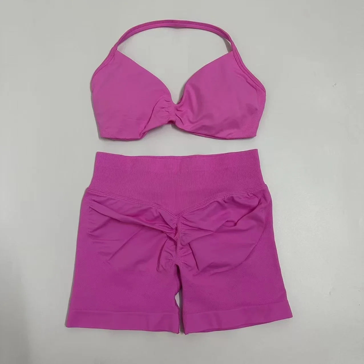 Yoga Gym Set Seamless Strappy Yoga Bra Top