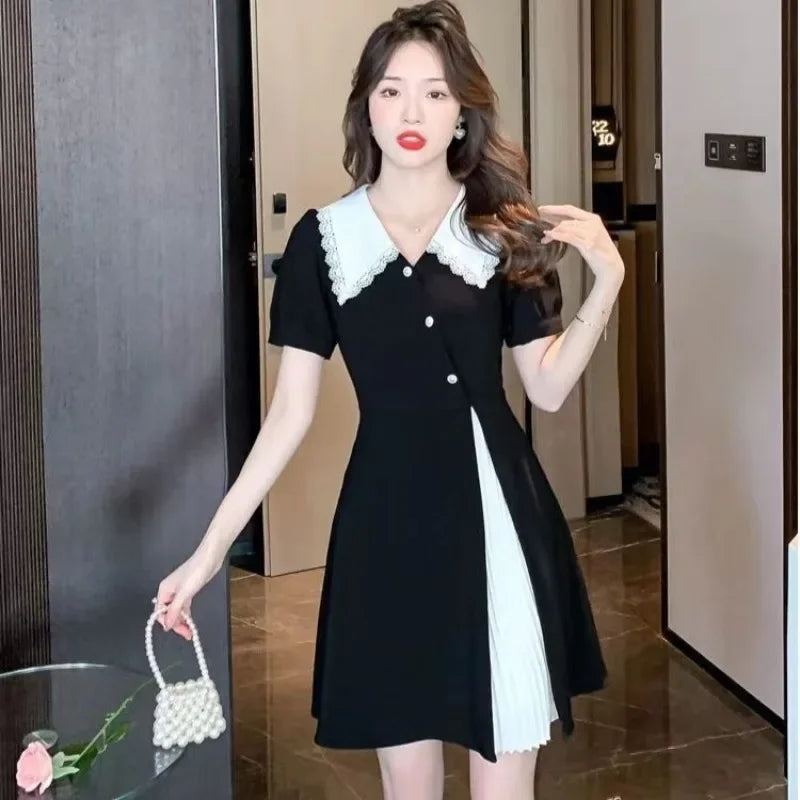 Midi Short Sleeve A Line Designer