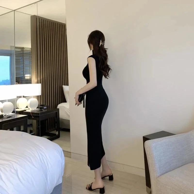 Blouse Sleeveless  Turtleneck Corset Tops