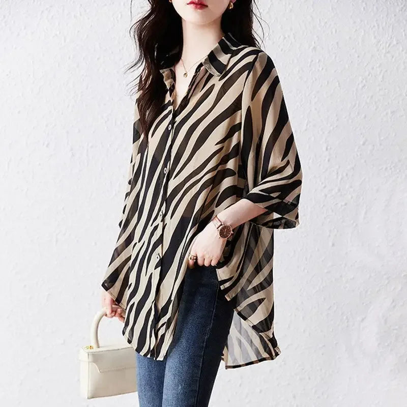 Shirts Chiffon Full Long Sleeve