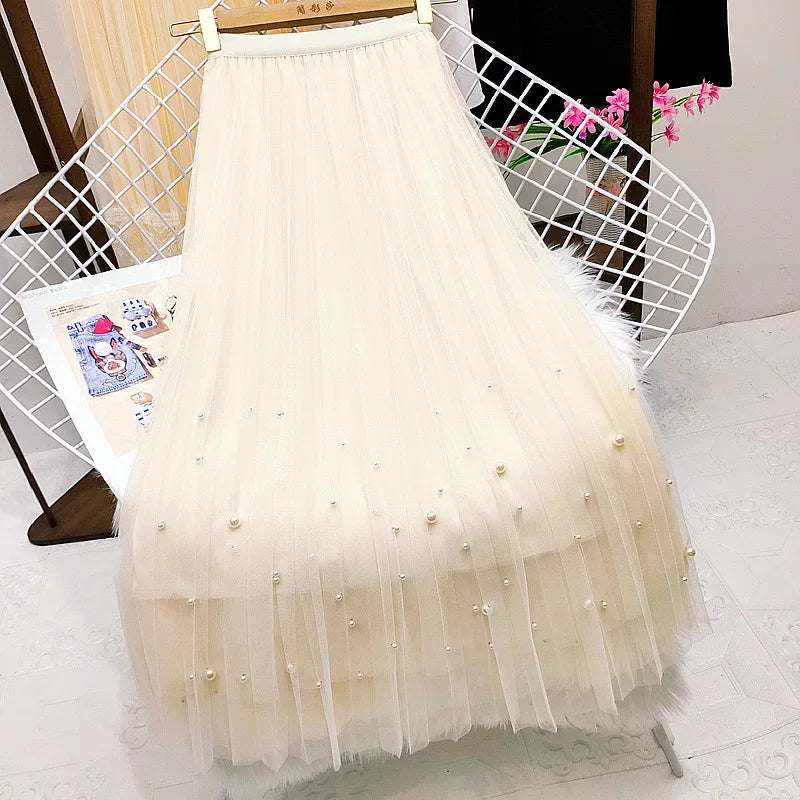 Casual Summer Embroidery Long Skirt